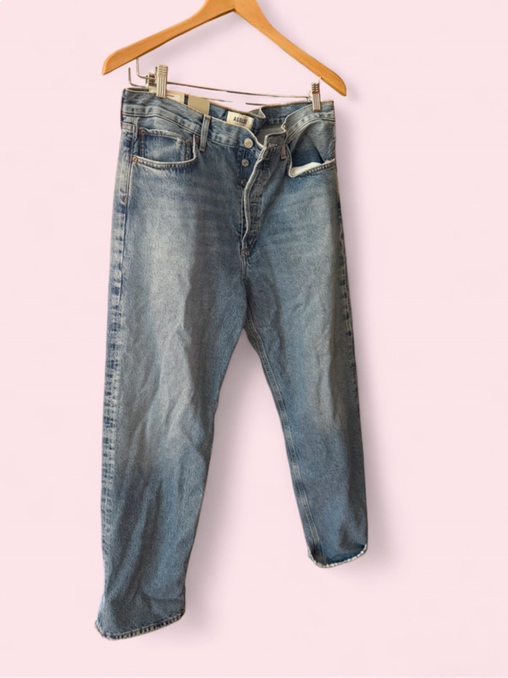 NWT Agolde Fran Jean 
Light Wash Relaxed Denim